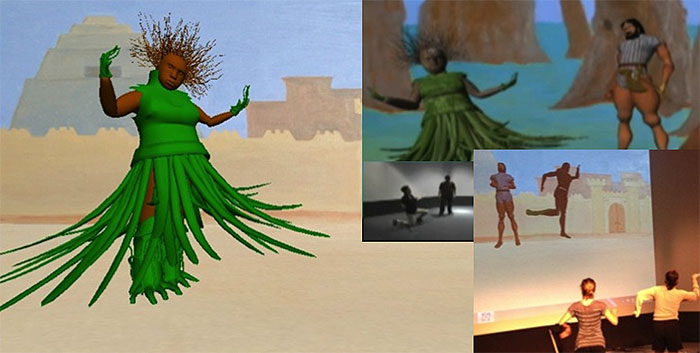 Image showing live performance with real-time motion capture.